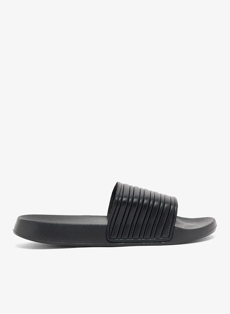 Casual Stripes Detail Slides