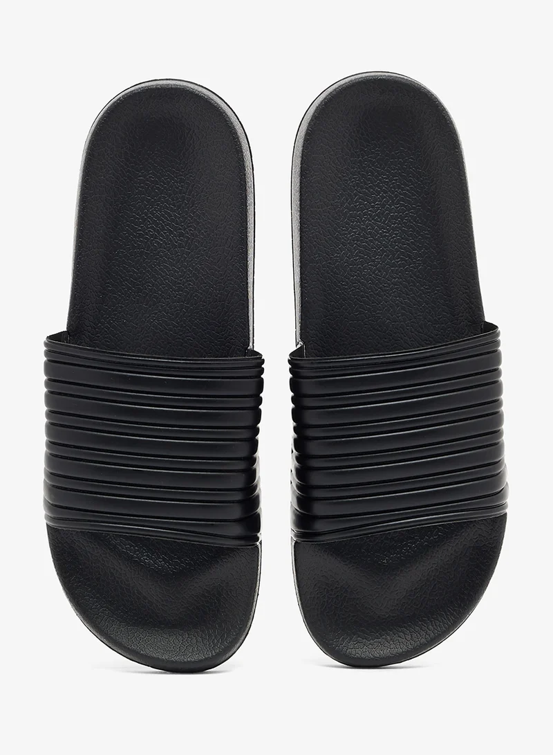 Seventy Five  Casual Stripes Detail Slides for Men | Best Price UAE