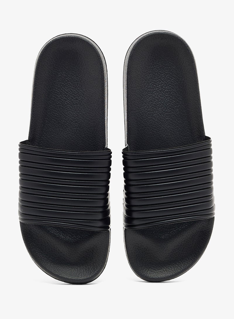 Seventy Five Casual Stripes Detail Slides - Image 4