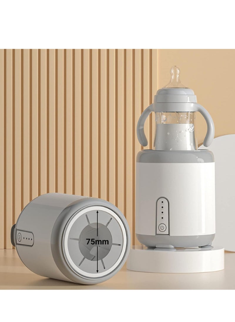 Generic - Baby Formula Mixer Baby Bottle Shaker Fits All Baby Bottles Usb Electric Silent Automatic Milk Mixer One Button 3 Gear Quickly Blending Avoid Lumpy Reduce Bubbles White - Image 1
