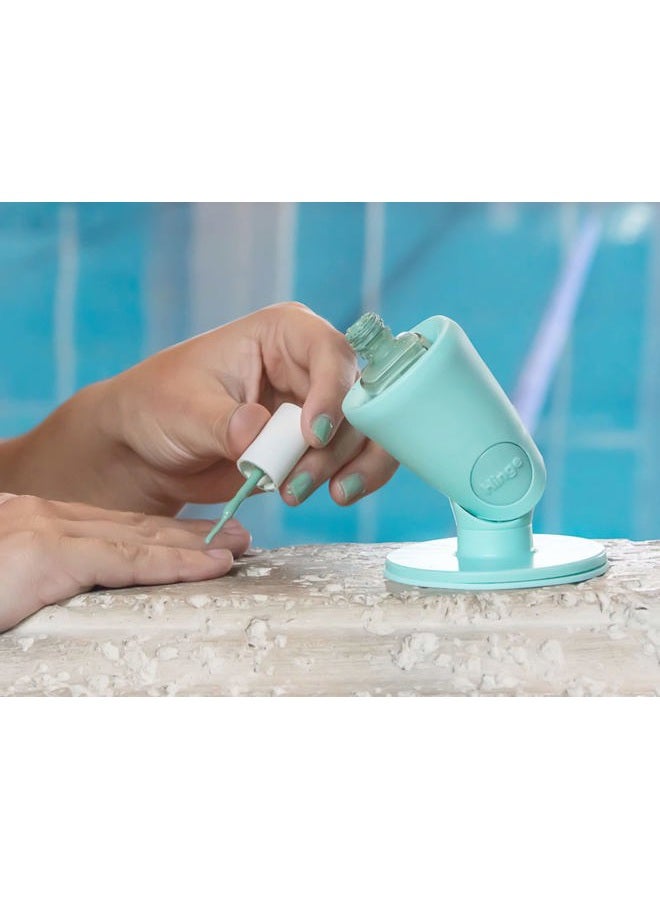 Tweexy Hinge Untippable Nail Polish Bottle Holder | Anti-Spill Nail Polish Holder Stand, Tilted, IntelliStick Airlock Suction | Fingernail Painting, Nail Art Tools | Nail Polish Accessories (Zen Green - Image 5