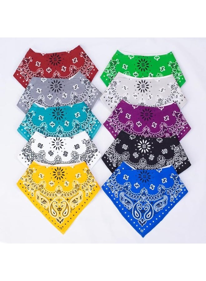 Maiwaput Maiwa 10 Pack Baby Triangle Bandana Bibs for Boys Girls for Drool Teething Eating with Snaps - Image 4