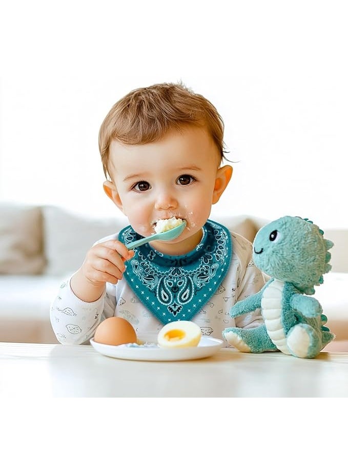 Maiwaput Maiwa 10 Pack Baby Triangle Bandana Bibs for Boys Girls for Drool Teething Eating with Snaps - Image 3