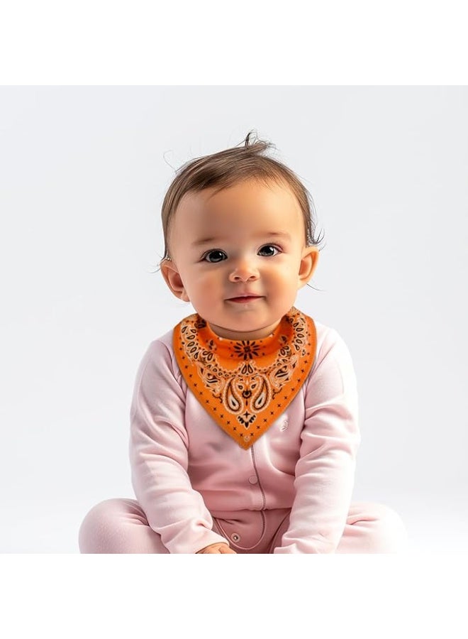 Maiwaput Maiwa 10 Pack Baby Triangle Bandana Bibs for Boys Girls for Drool Teething Eating with Snaps - Image 2