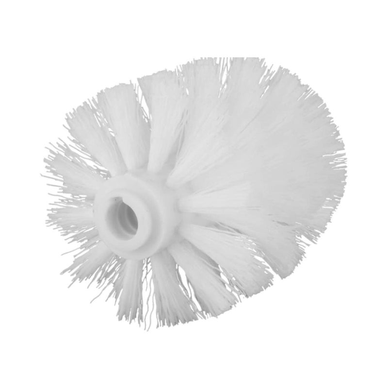 1Pc Plastic Toilet Brush Replacement Head White Stiff Bristles Standard Threaded Connector - Image 2