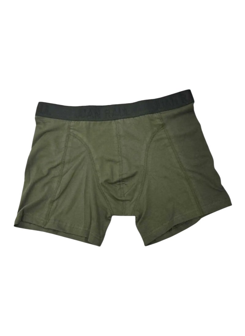 Generic Juan Raul Men's Boxer Briefs - Pack of 2 (Olive & Blue) - Soft Cotton Stretch Underwear  - Image 2