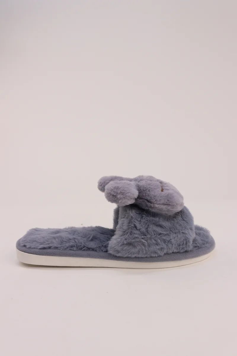 Viny GREY VINY Women's Plush Fur Home Slippers | Soft Teddy Bear Indoor Slippers | Cozy Carpet Slides for Daily Wear & All-Season Comfort for Women | Best Price UAE