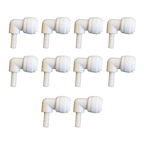 Malida Tube Fitting Stem Elbow Connector,3/8" Tube OD x 1/4" Stem OD Elbow Push to Connect Plastic Quick Fittings for RODI System. (3/8" Tube OD x 1/4" Stem OD) - Image 5