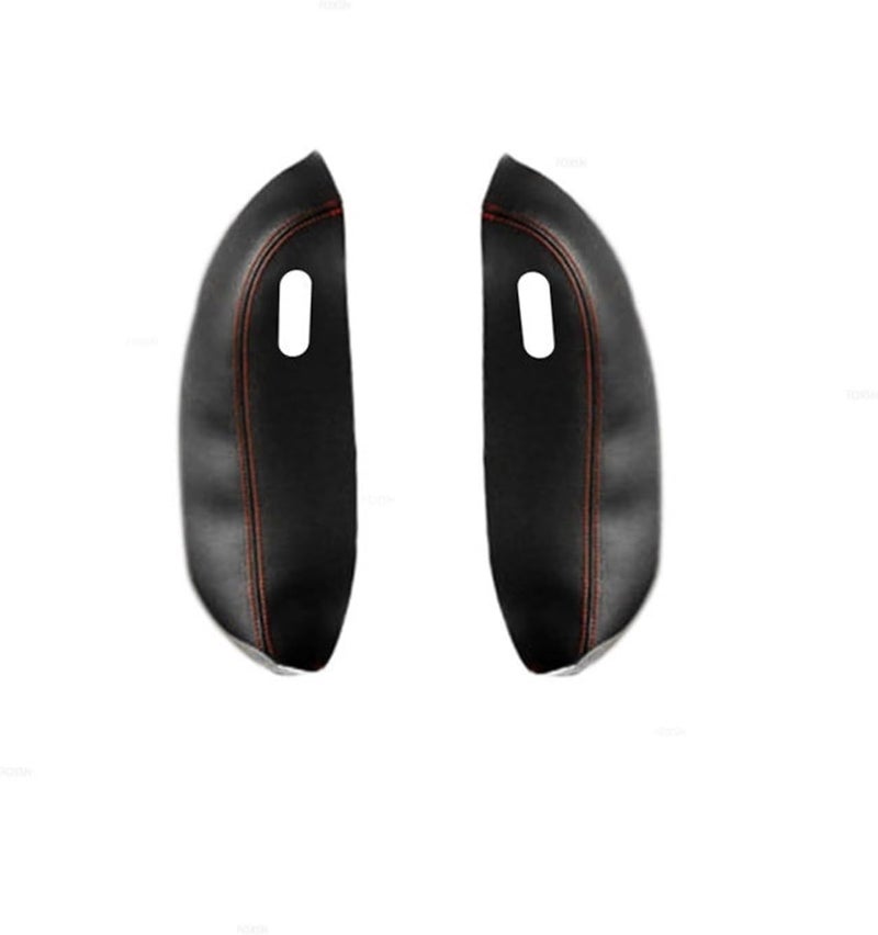 QASULER Car Door Handle Panel Armrest Leather Cover for Peugeot 307 - Image 1