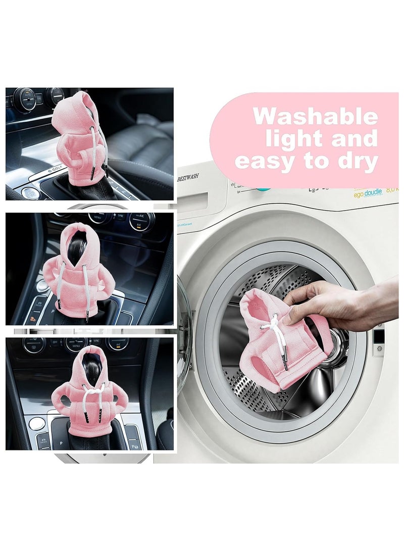 سكينة هودي قير ذراع نقل الحركة  - مناسب لجميع أنواع السيارات - ملحق داخلي لطيف للسيارة - إكسسوارات وتزيينات السيارات(وردي) - Image 4