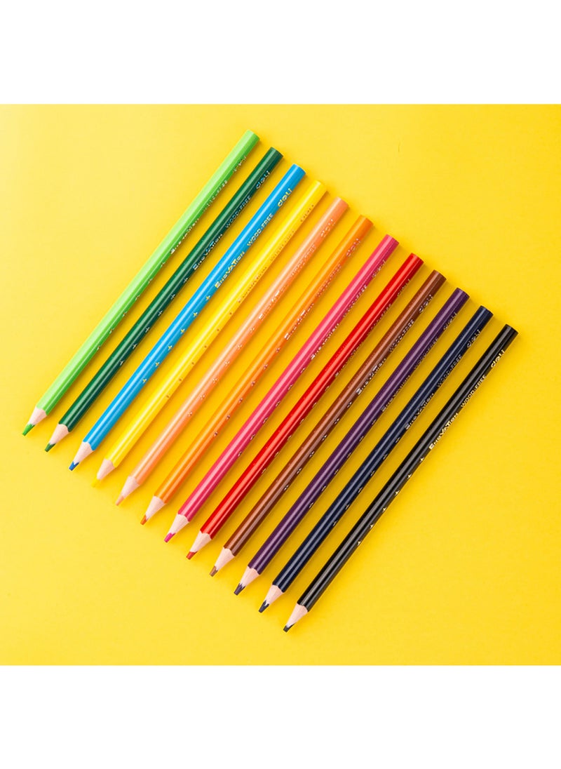 Deli Wooden Colored Pencils , from Recyclable Materials , Art Supplies for Drawing , Sketching , Coloring , Pack of 12 PCS  - Image 2