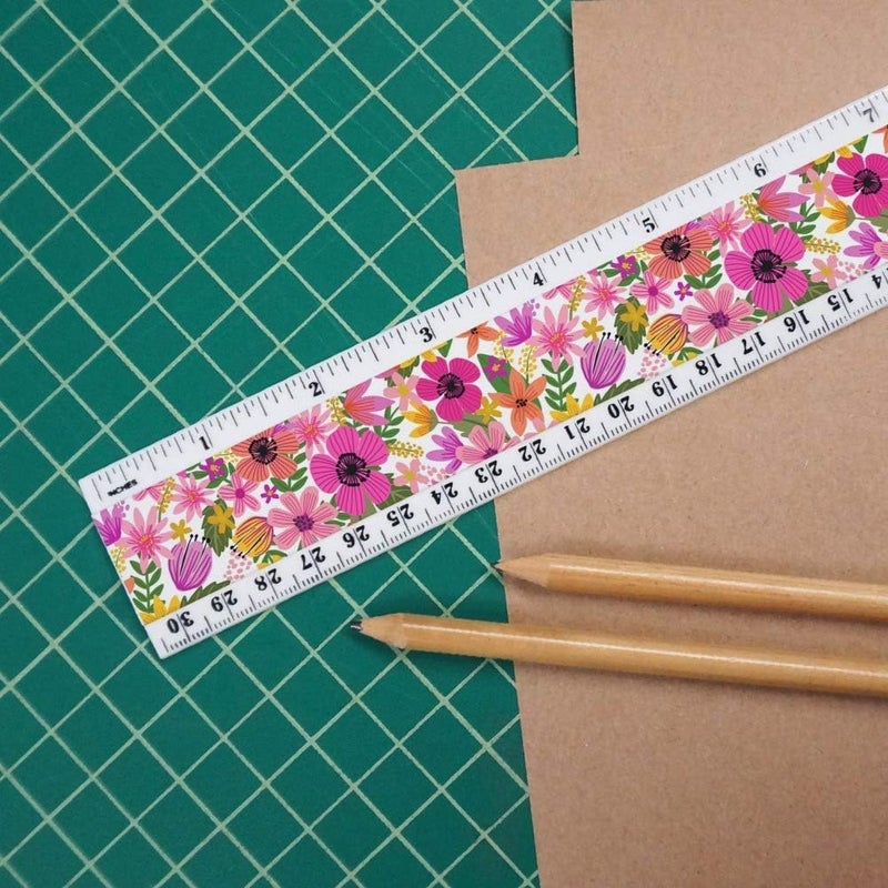 GRAPHICS & MORE Vivid Flowers 12 Inch Standard and Metric Plastic Ruler - Image 3