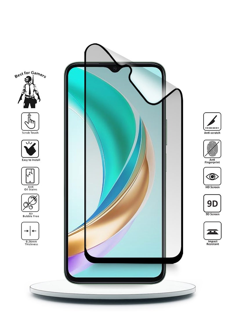 Wtech Honor X6b 4G 2024 Nano Ceramic Full Glue Full Cover Matte Flexible Screen Protector (MSCNMN) - Clear/Black - Image 2