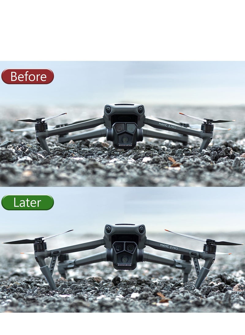 SYOSI Mavic 3 Pro Landing Gear Extended Leg Support Stand Support Protector Holder for DJI Mavic 3 Pro Accessories Stable Quick-release Height Increase 30mm Lightweight Only 25.5g Black - Image 3