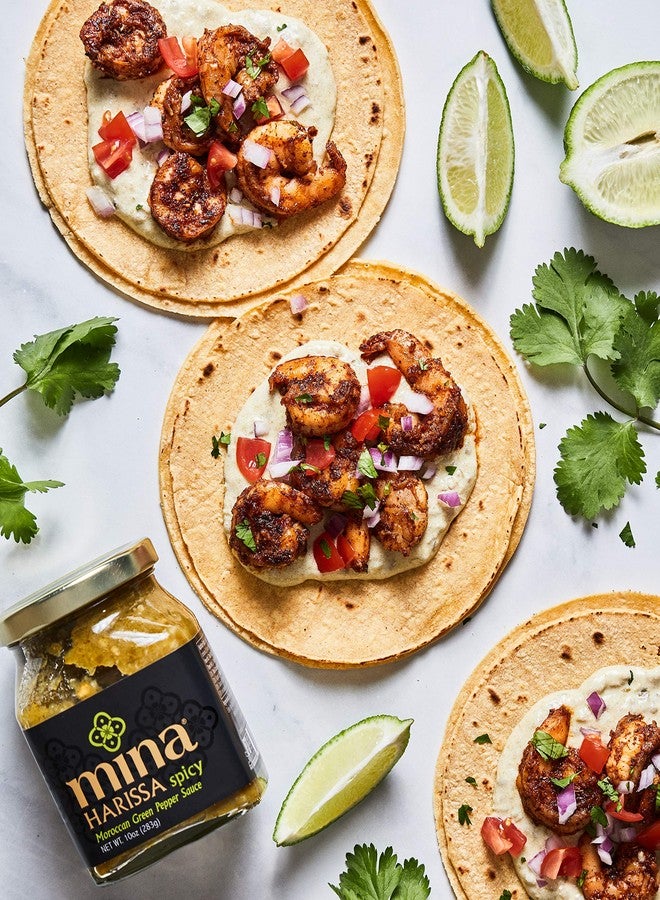 Mina Harissa Green Hot Sauce, 10 oz, Homestyle Moroccan Green Chili Garlic Sauce, Your New Salsa Verde for Spicing Up Any Dish, Harissa Sauce Perfect for any Cuisine or as a Dip & Spread - Image 4