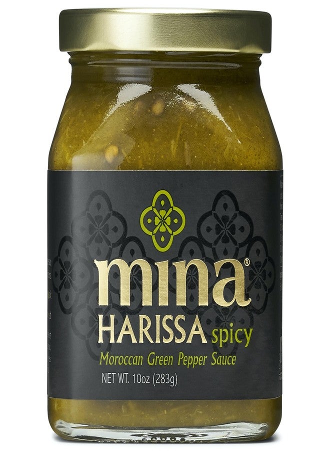 Mina Harissa Green Hot Sauce, 10 oz, Homestyle Moroccan Green Chili Garlic Sauce, Your New Salsa Verde for Spicing Up Any Dish, Harissa Sauce Perfect for any Cuisine or as a Dip & Spread - Image 1