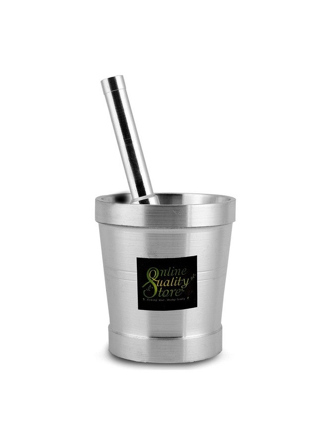 Online Quality Store Kitchen Khalbatta Okhli Masher |Mortar and Pestle Set |Aluminium Khal Batta|Imam dasta |Okhli|Musal|Khallad - Image 2