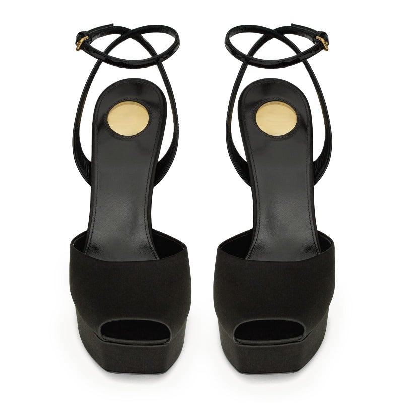 CAGLGLZ Stiletto High Heel Platform Sandals for Women Peep Square Open Toe Heeled Pumps Ankle Strap Backless Sandals Fashion Casual Dressy Party Shoes(Platform Black,10) - Image 2