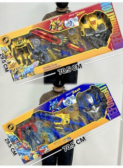 Generic Transforming Robot Bumblebee Action Figure Toy for Boys 688-9 deformation robot gyro set [2 color random]] 