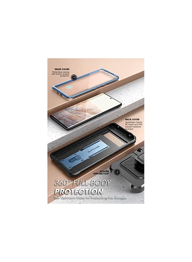 سوبكيس حافظة سلسلة Unicorn Beetle Pro لهاتف Google Pixel 6 Pro، حافظة متينة لكامل الجسم وحافظة بمسند مع واقي شاشة مدمج (إمالة) - Image 3