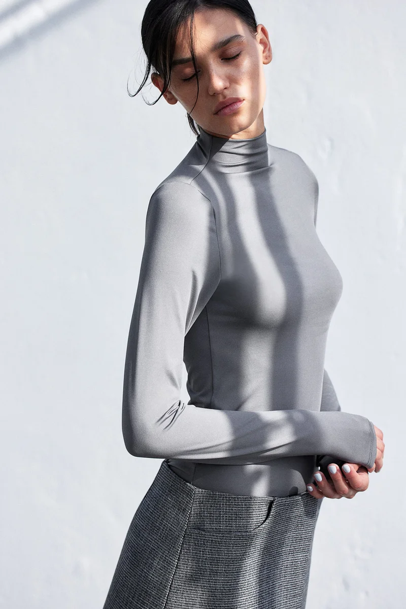 H&M Turtleneck Jersey Top