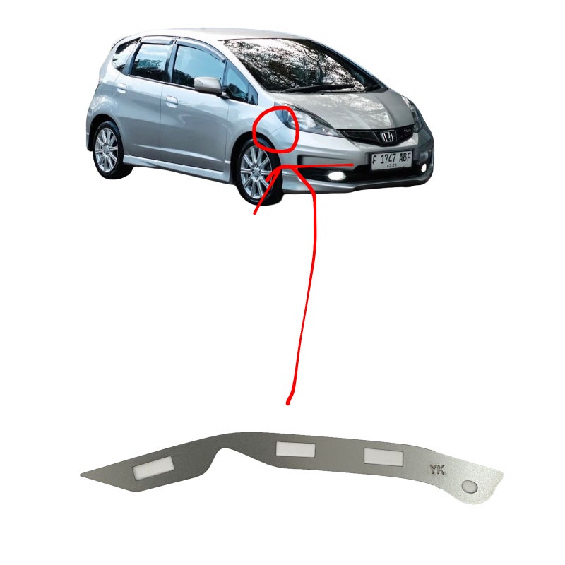 Front Bumper Repair Metal Plate for Honda Fit Jazz GE8 2011-2014 - Image 4