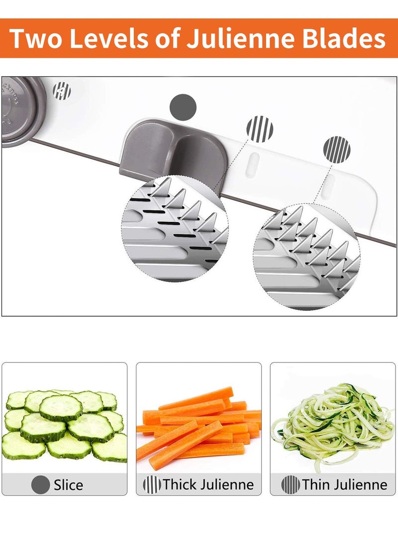 LEOKOR Food Slicer Stainless Steel Adjustable Thickness Vegetable Chopper Grater for Kitchen  - Image 3