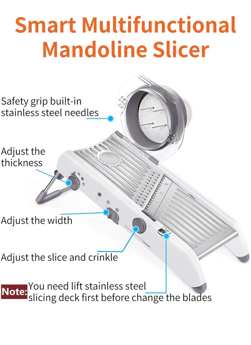 LEOKOR Food Slicer Stainless Steel Adjustable Thickness Vegetable Chopper Grater for Kitchen  - Image 4