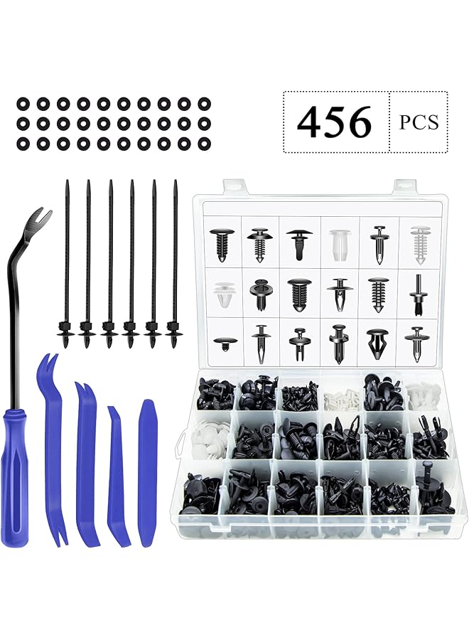 اكس بي ار ان مجموعة من 12 أداة لإزالة الزخارف، طقم أدوات إزالة زخارف الصوت لأبواب ولوحات السيارة، مجموعة أدوات إزالة مشابك التثبيت التلقائية - Image 1