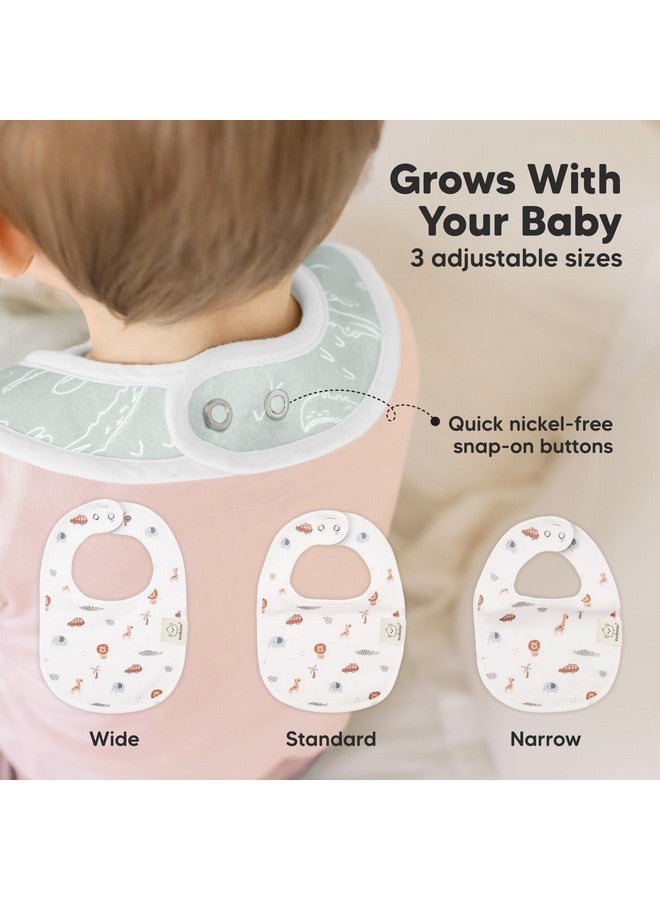 KeaBabies 8-Pack Organic Baby Bibs for Boys, Girls - Soft Cotton Drooling and Teething Baby Bibs, Baby Girl Bibs, Baby Boy Bibs, Baby Drool Bibs for Baby Girl, Boy, Newborn Infant Bibs (Wilderness) - Image 4