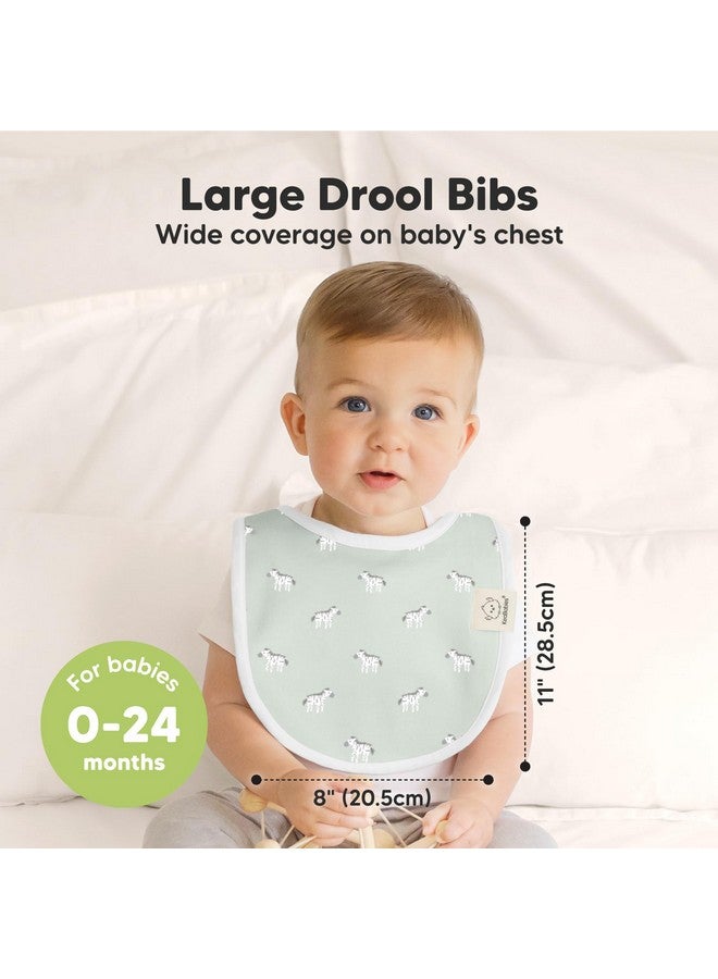 KeaBabies 8-Pack Organic Baby Bibs for Boys, Girls - Soft Cotton Drooling and Teething Baby Bibs, Baby Girl Bibs, Baby Boy Bibs, Baby Drool Bibs for Baby Girl, Boy, Newborn Infant Bibs (Wilderness) - Image 2
