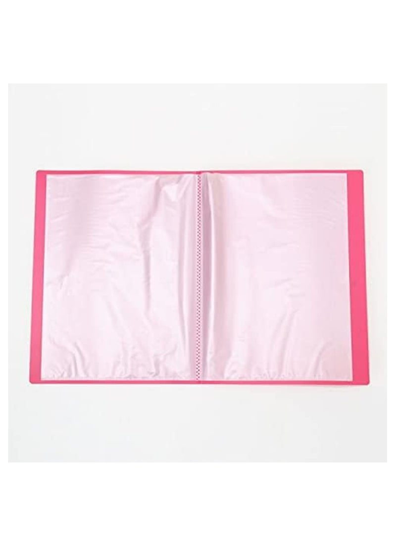 Maxi 6-Piece Display Book 20 Pockets Flourescent Pink Cover  - Image 2