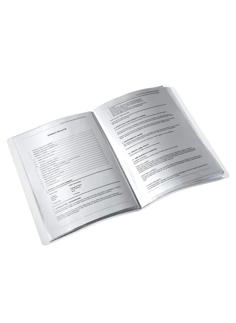 Maxi 6-Piece Display Book 20 Pockets Flourescent Pink Cover  - Image 4