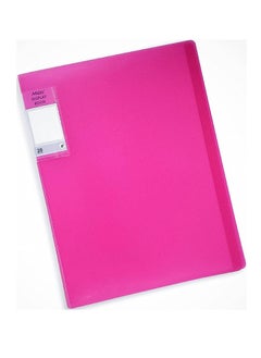 Maxi 6-Piece Display Book 20 Pockets Flourescent Pink Cover  - Image 3
