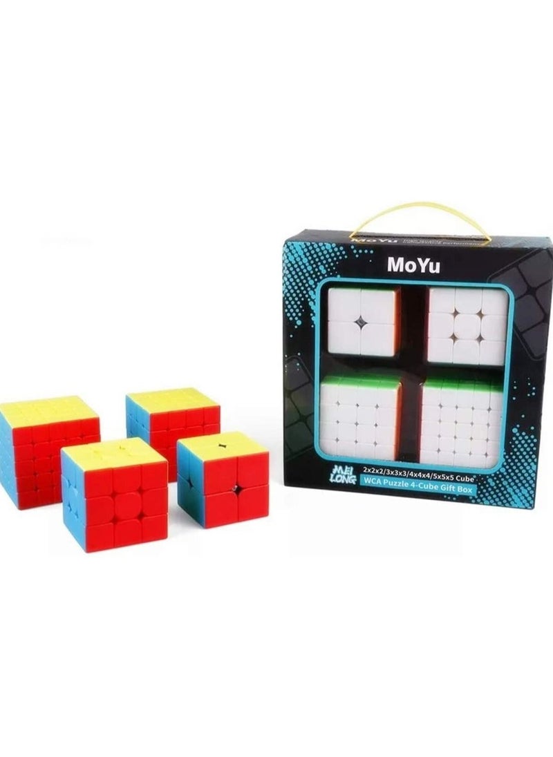 MoYu - MoYu Meilong Combo Pack Gift Set: Includes 4 puzzles 2x2, 3x3, 4x4, 5x5 - Image 1