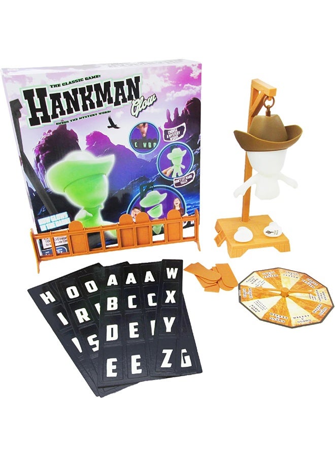 Fotorama Magnetic Hangman Board Game, Cowboy Mystery Word Guessing Travel Games For Kids And Families, Glow In The Dark Travel Game, Guess The Word Before Hank Falls - Image 1