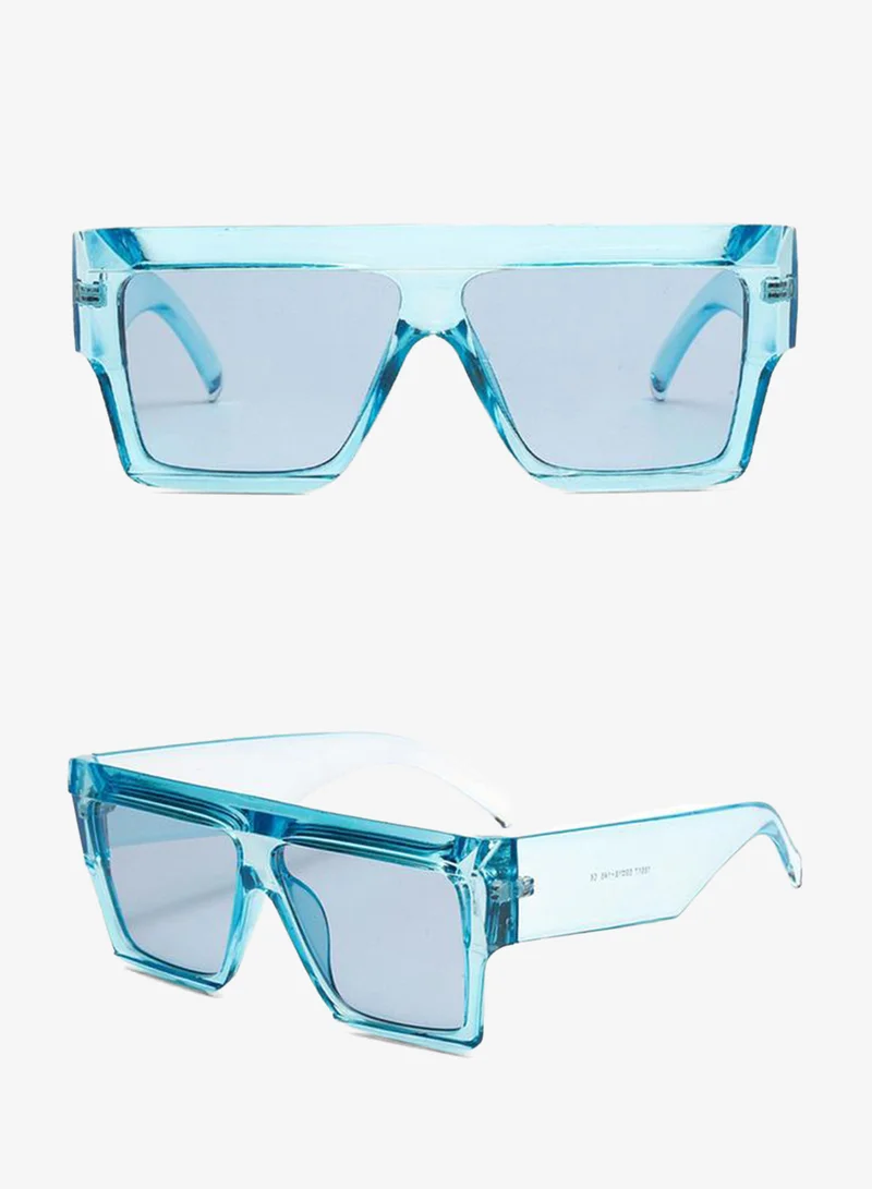 Take Two Rectangle Blue Sunglasses