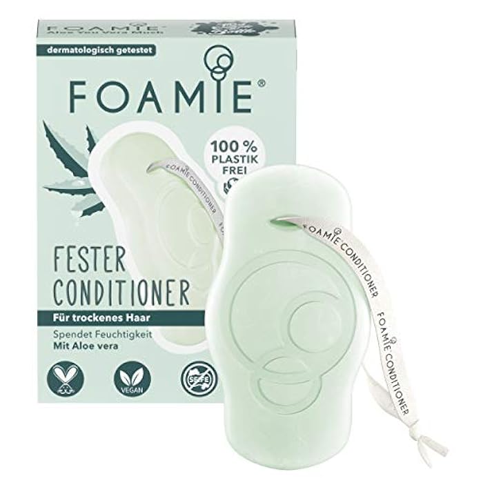 Foamie Aloe You Vera Much Conditioner Bar - All-Natural, Eco-Friendly, Plastic-Free, Cruelty-Free, Vegan for Dry & All Hair Types - Image 1