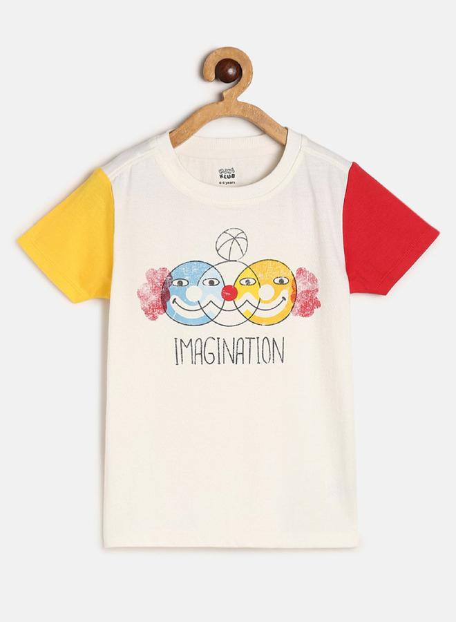 MINIKLUB Boys Cotton Printed T-Shirt with Clown Graphic - Image 1