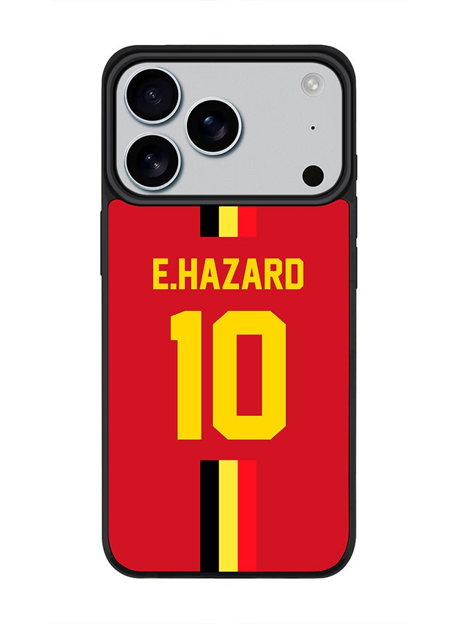 Stylizedd iPhone 17 Pro Case, [Compatible with MagSafe] Slim Magnetic cover Phone Case iPhone 17 Pro -Football - Belgium,  E.Hazard - Image 1
