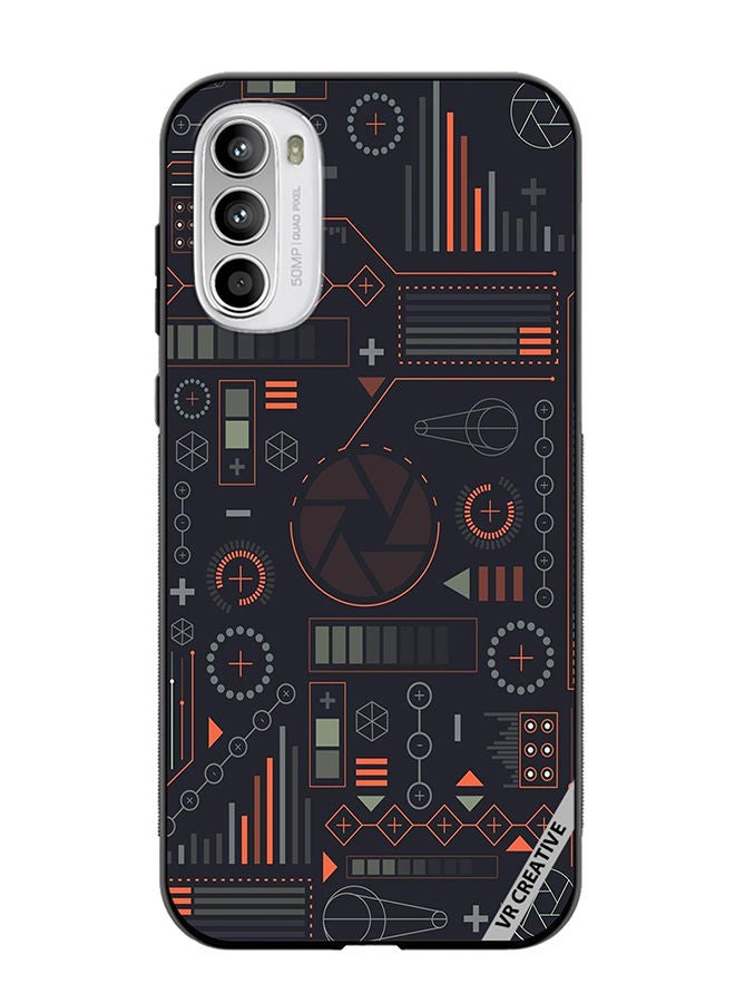 VR CREATIVE Protective Case Cover For Motorola Moto G82 Circuit Design Multicolour - Image 1