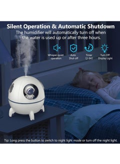 Generic Mini Humidifier for Bedroom, Portable Essential Oil Diffuser, 220ml Quiet Space Capsule Humidifier for Baby, Kids, and Nursery  - Image 2