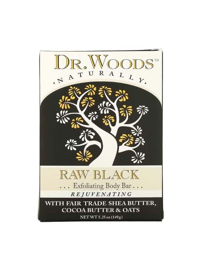 Dr. Woods Body Bar Raw Black 5.25 oz 149 g - Image 1