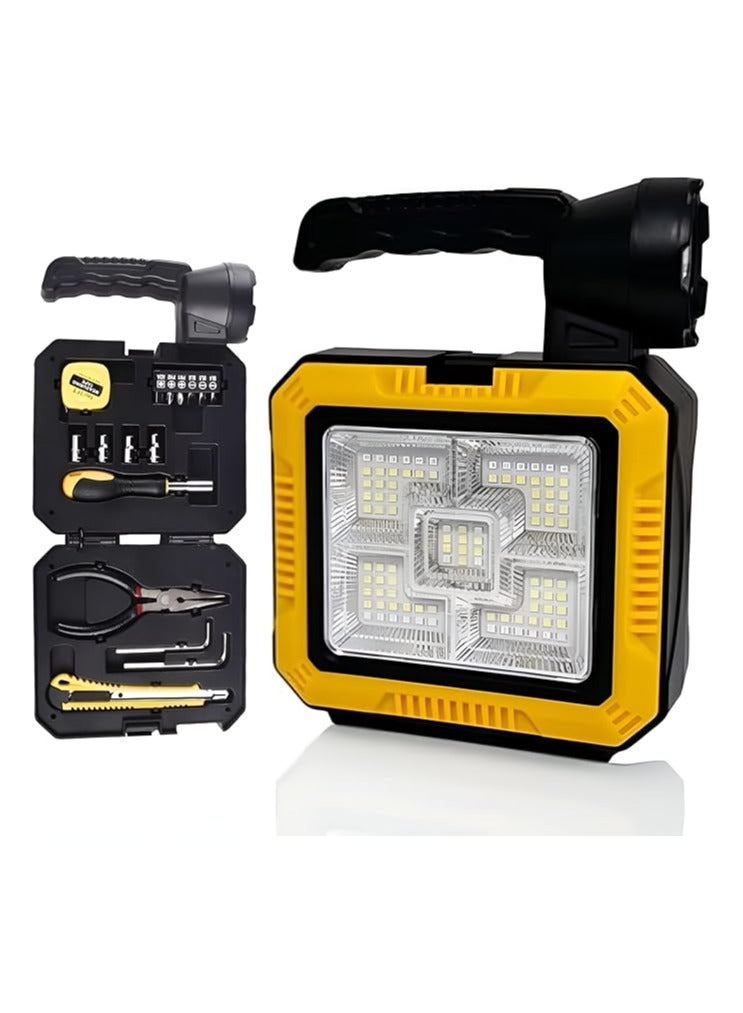 Multifunctional Solar Portable Lamp with Toolkit Dual Light Source Solar Charging Built-in Tool Set for Camping Emergency and Repairs  - Image 1
