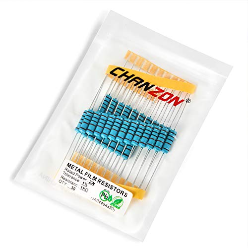 Chanzon 30pcs 2W 1K Ω ohm Metal Film Fixed Resistor 0.01 ±1% Tolerance 1KR MF Through Hole Resistors Current Limiting Rohs Certificated - Image 5
