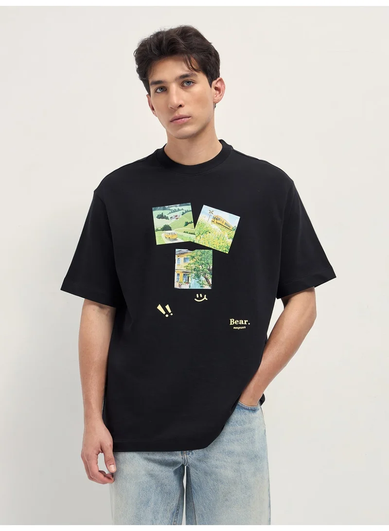 THE BEAR HOUSE  Men’s Short Sleeve T-Shirt | Casual, Comfortable & Stylish Everyday Wear | Perfect for Work, Travel, or Relaxed Outfits | Versatile All-Season Essential for Any Occasion for Men | Best Price UAE