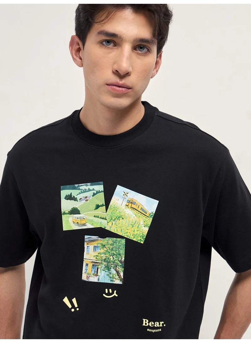 THE BEAR HOUSE  Men’s Short Sleeve T-Shirt | Casual, Comfortable & Stylish Everyday Wear | Perfect for Work, Travel, or Relaxed Outfits | Versatile All-Season Essential for Any Occasion for Men | Best Price UAE