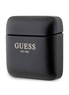 GUESS True Wireless Bluetooth Earbuds Satined Finish with Printed Logo - Black  - Image 3