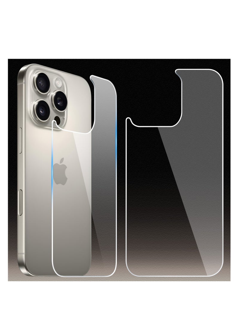 Generic [2 Pack] Back Screen Protectors for iPhone 16 Pro Max, Bubble-Free & Scratch-Resistant Tempered Glass Back Film (6.9 inch)  - Image 1