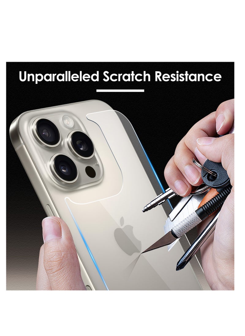 Generic [2 Pack] Back Screen Protectors for iPhone 16 Pro Max, Bubble-Free & Scratch-Resistant Tempered Glass Back Film (6.9 inch)  - Image 2